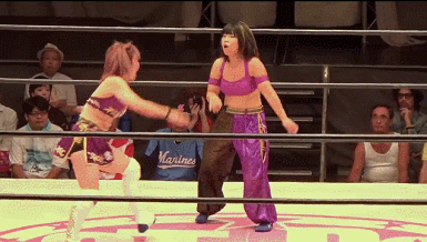 Tam Nakano hits Natsuko Tora with some great kicks.