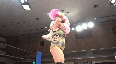 Viper breaks the ring as she powerbombs Xia Brookside.